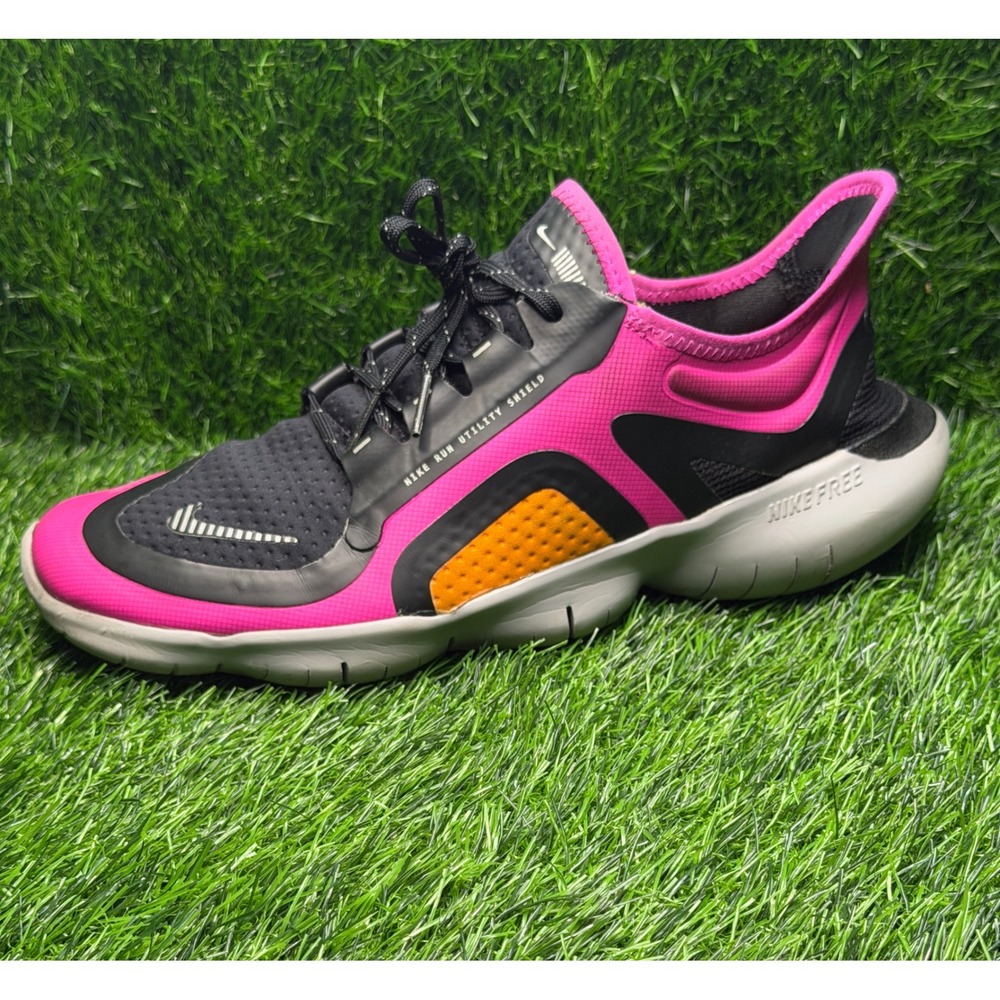 Nike Free RN 5.0 Shield Women 8.5 Pink Blast Black Running Shoes BV1224-600